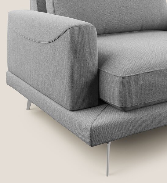 Dorian poltrona moderna in tessuto smacchiabile T05 grigio