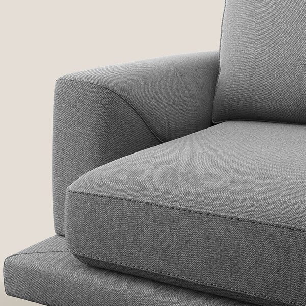 Dorian poltrona moderna in tessuto smacchiabile T05 grigio