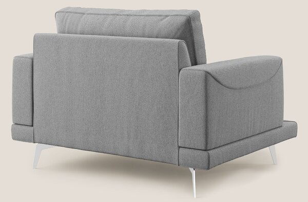 Dorian poltrona moderna in tessuto smacchiabile T05 grigio
