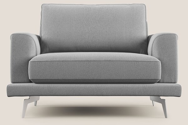 Dorian poltrona moderna in tessuto smacchiabile T05 grigio