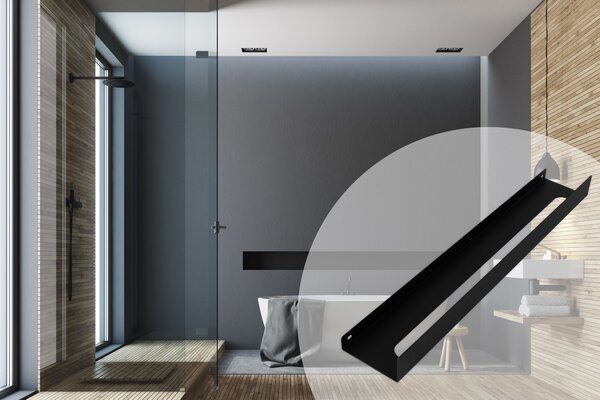 Mensola da bagno SF02 60cm black matt