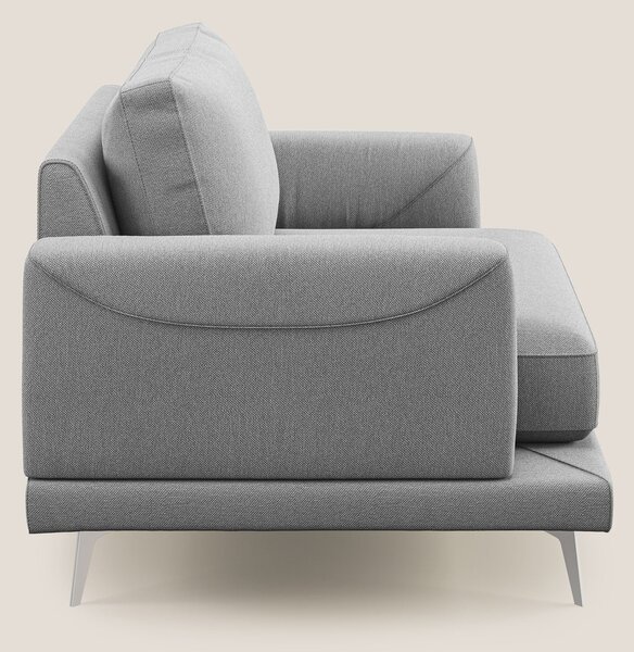 Dorian poltrona moderna in tessuto smacchiabile T05 grigio
