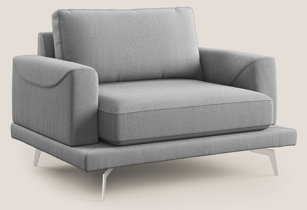 Dorian poltrona moderna in tessuto smacchiabile T05 grigio