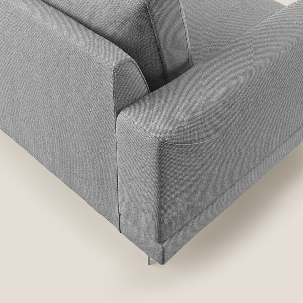 Dorian poltrona moderna in tessuto smacchiabile T05 grigio