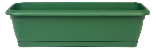 Cassetta portafiori con riserva in polipropilene colore verde H 9 x L 30