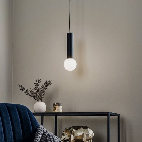 LEDS-C4 Lampada a sospensione in vetro Mist, dimmerabile, Nero, Bagno, Vetro, Moderno, Lampada a sospensione