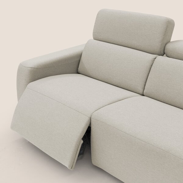 Poseidon divano letto + relax elettrico in tessuto smacchiabile imperm