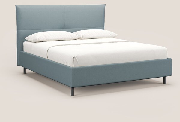 Izumi letto imbottito contenitore con piedi alti in tessuto smacchiabi