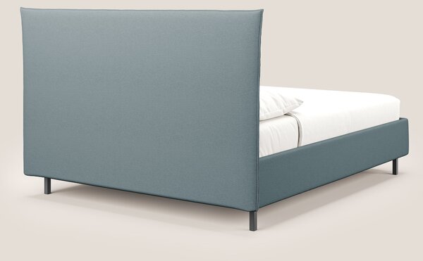 Izumi letto imbottito contenitore con piedi alti in tessuto smacchiabi