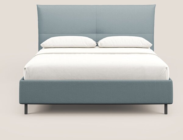 Izumi letto imbottito contenitore con piedi alti in tessuto smacchiabi