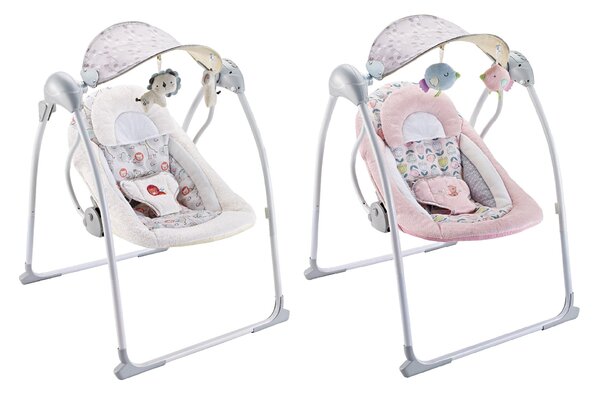 Altalena dondolo oscillante con Musica per Bambini 86x74x63 cm in Acciaio e Poliestere Baby Sweet