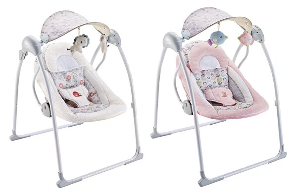 Altalena dondolo oscillante con Musica per Bambini 86x74x63 cm in Acciaio e Poliestere Baby Sweet