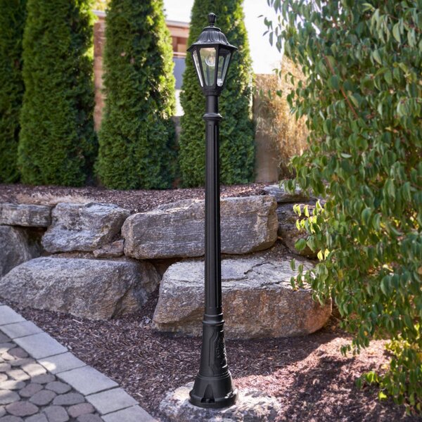Fumagalli Lampione LED Artu Rut IP55 - per zone costiere, Nero, Plastica