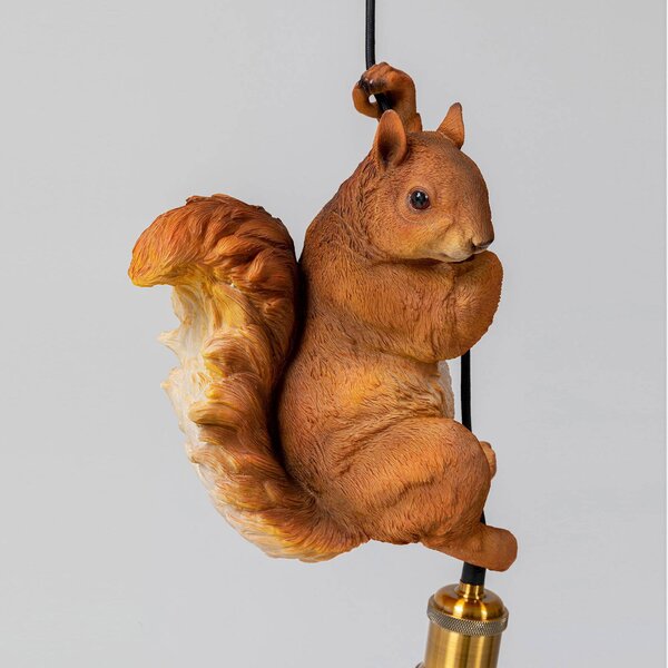 KARE Lampada a sospensione Squirrel, dimmerabile, Marrone / Ruggine, Soggiorno / Sala da pranzo, Plastica, Moderno, Lampada a sospensione