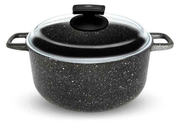 Casseruola con Coperchio in Vetro Antiaderente 2 Manici Ø20 cm Olympia Hard Cook
