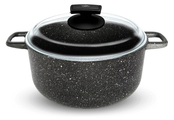 Casseruola con Coperchio in Vetro Antiaderente 2 Manici Ø20 cm Olympia Hard Cook