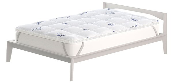 Topper Singolo Trapuntato 300 gr/mq con Elastici Air Traspirante Bianco