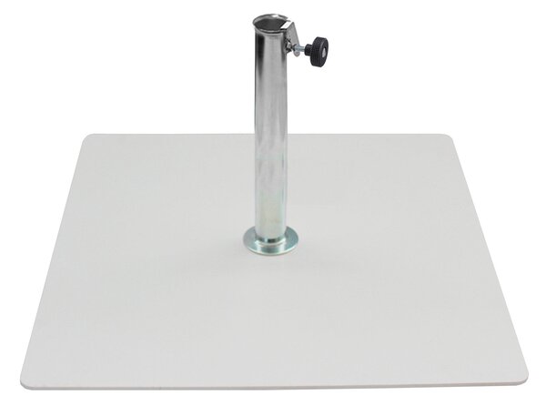 Base per Ombrellone da Giardino 20 Kg per Tubi Ø38mm in Metallo Bianco