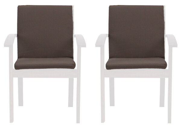 Set 2 Cuscini per Sedia da Giardino 90x45x5 cm in Dralon Allegro Taupe
