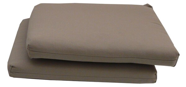Set 2 Cuscini per Sedia da Giardino 40x40x5 cm in Dralon Allegro Taupe