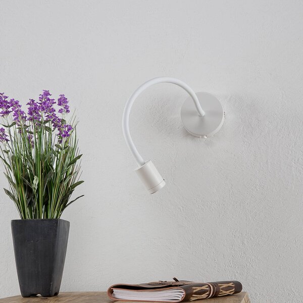 Ideallux Applique da parete a LED Focus, Bianco / Opale, Soggiorno / Sala da pranzo, Metallo, Moderno, Applique a LED
