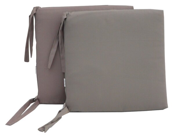 Set 2 Cuscini per Sedia da Giardino 40x40x5 cm in Dralon Allegro Taupe