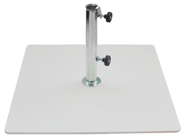 Base per Ombrellone da Giardino 20 Kg per Tubi Ø45mm in Metallo Bianco