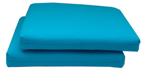 Set 2 Cuscini per Sedia da Giardino 40x40x5 cm in Dralon Allegro Turchese