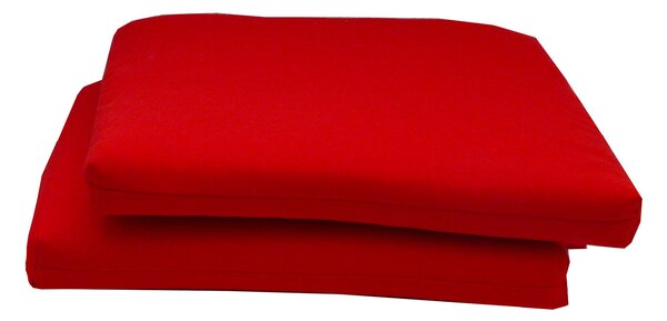 Set 2 Cuscini per Sedia da Giardino 45x45x5 cm in Dralon Allegro Rosso