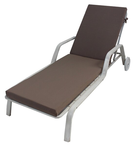Cuscino per Lettino Prendisole da Giardino 190x57x5 cm in Dralon Allegro Taupe