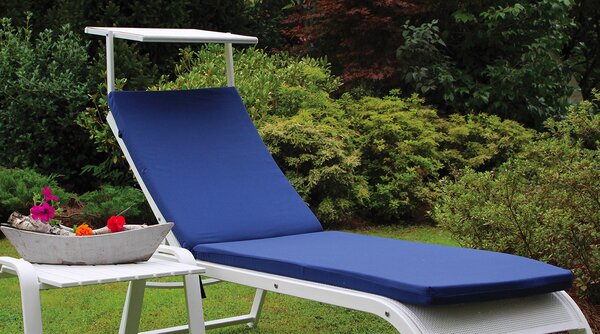 Cuscino per Lettino Prendisole da Giardino 190x57x5 cm in Dralon Allegro Blu