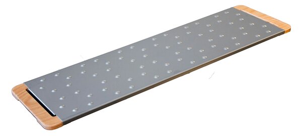 Tagliere da Cucina 68X21,5 cm In Legno e Acciaio Giusto