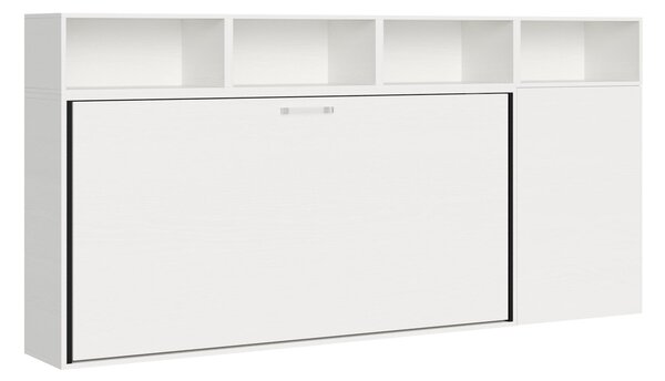 Letto Singolo a Scomparsa Composizione A Kando H129,7 Bianco Frassino