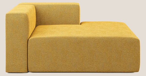 Nettuno modulo chaise longue in morbido tessuto bouclè T07 giallo