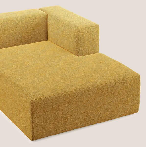 Nettuno modulo chaise longue in morbido tessuto bouclè T07 giallo