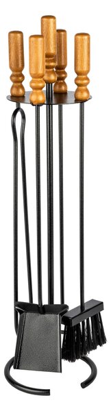 Set Camino 4 Pezzi H 71 in Ferro Verniciato Grigio Martellato