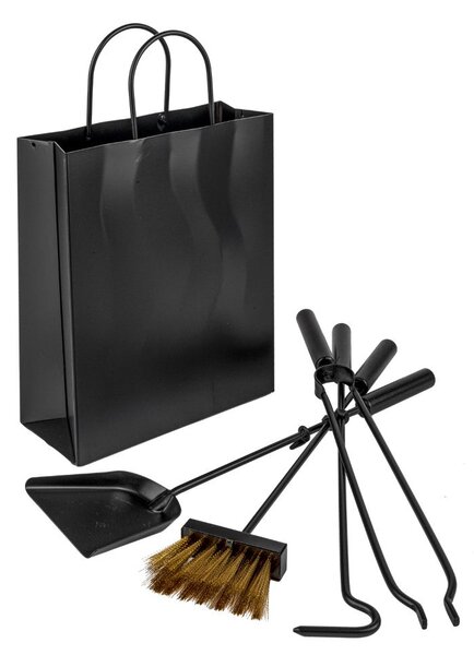 Set Camino 4 Pezzi H56 in Ferro Verniciato Nero Opaco