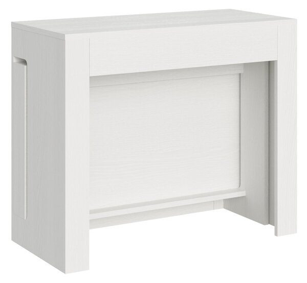 Consolle Tavolo Allungabile 90-302x42x75 cm Evolve Bianco Frassino