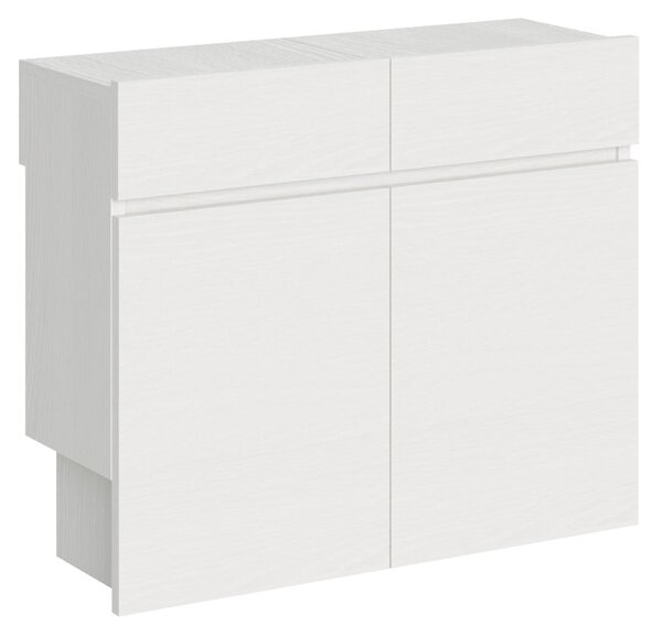 Panche Allungabili Inferiore e Superiore 72-300x26x60 cm Evolve Bianco Frassino