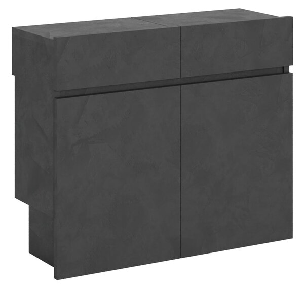Panche Allungabili Inferiore e Superiore 72-300x26x60 cm Evolve Antracite Spatolato