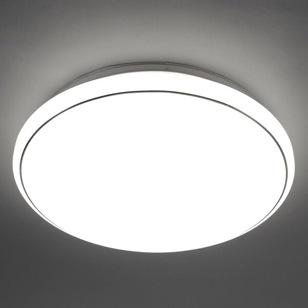 JUST LIGHT. GmbH Plafoniera a LED Jupiter, dimmerabile, Bianco / Opale, Soggiorno / Sala da pranzo, Plastica, Moderno, Plafoniera LED