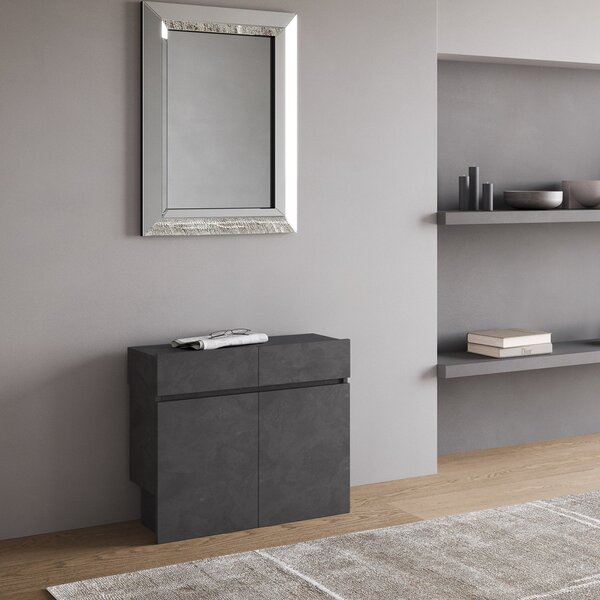 Panche Allungabili Inferiore e Superiore 72-300x26x60 cm Evolve Antracite Spatolato