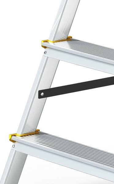 Scaletto Sgabello Richiudibile 3 Gradini Bifacciale 3x3 Doppia Salita Portata Max 125 Kg in Alluminio