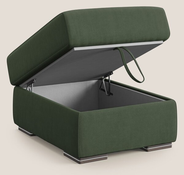 Sun pouf apribile contenitore in microfibra smacchiabile T11 verde