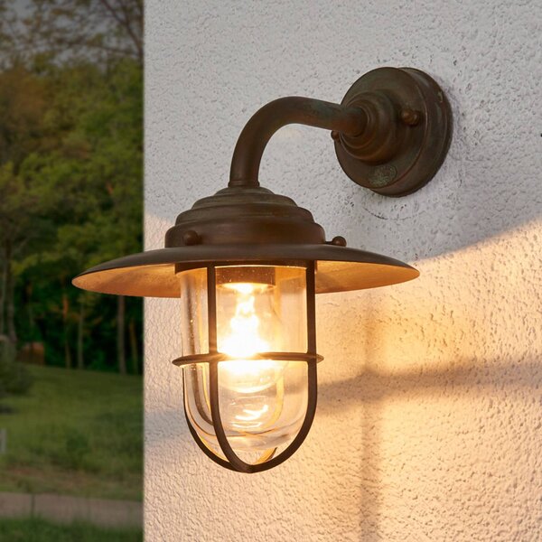 Moretti Luce Applique da esterni Antique in vetro trasparente ANTIQUE, dimmerabile, Rame, Ottone, Campagna / Rustiche