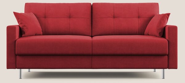 Megan divano letto matrimoniale in microfibra smacchiabile T11 rosso