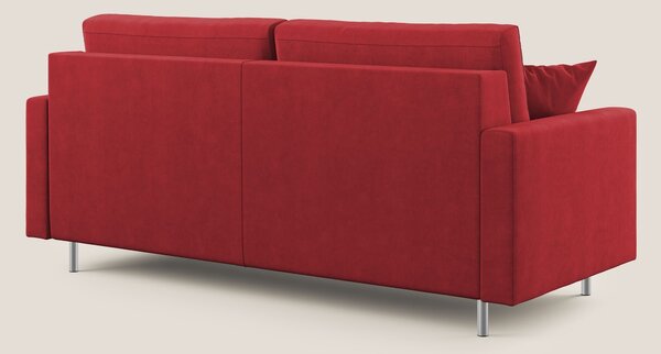 Megan divano letto matrimoniale in microfibra smacchiabile T11 rosso