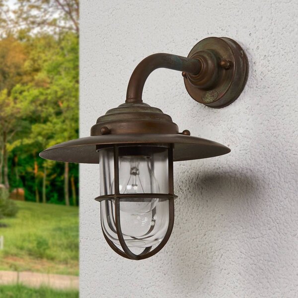 Moretti Luce Applique da esterni Antique in vetro trasparente ANTIQUE, dimmerabile, Rame, Ottone, Campagna / Rustiche