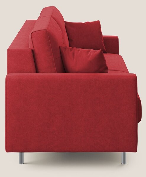 Megan divano letto matrimoniale in microfibra smacchiabile T11 rosso