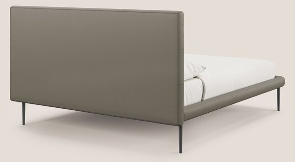Midori letto imbottito trapuntato in ecopelle con piedini alti T04 tal